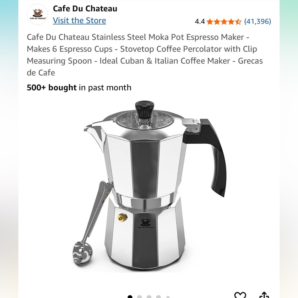 Stainless Steel Moka Pot Espresso Maker